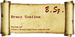Brecz Szelina névjegykártya